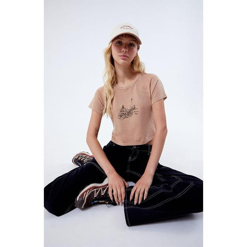 Golden Hour Women's Verona Italy Cropped T-Shirt Hoodie Sweatshirt | PrintMintTees.com