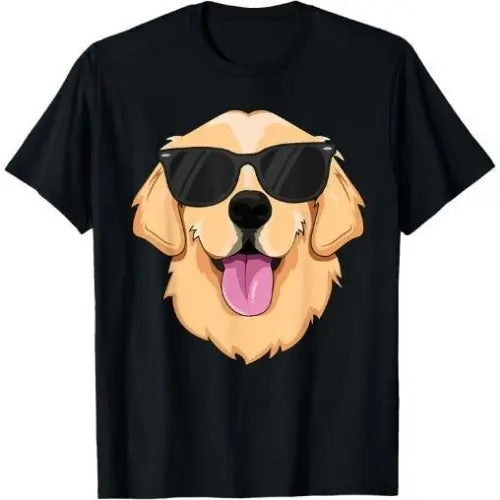 Golden Retriever T-Shirt for Men Sunglasses Pet T-Shirt Made in USA Hoodie Sweatshirt | PrintMintTees.com