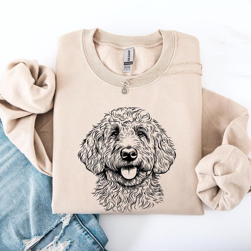 Goldendoodle, Pet, Dog Breed Sweatshirt, Crew Neck, Women's, Crewneck T-Shirts, Hoodie | PrintMintTees.com