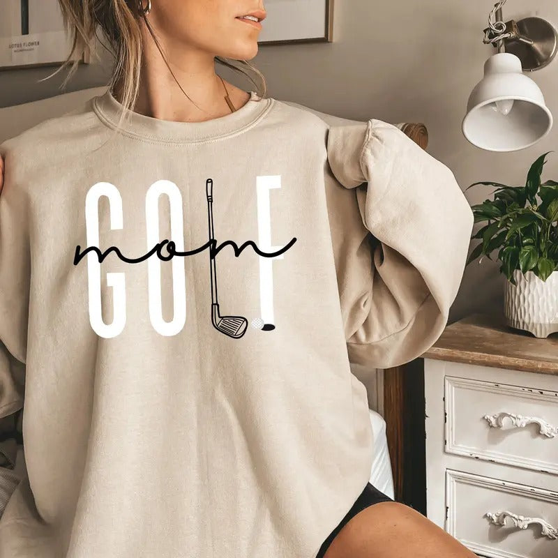 Golf Mom Crewneck Sweatshirt for Mom Golf Shirt Mom T Shirt for Women Golf Mom Tshirt Mothers Day Gift for Golf Mom Shirt...