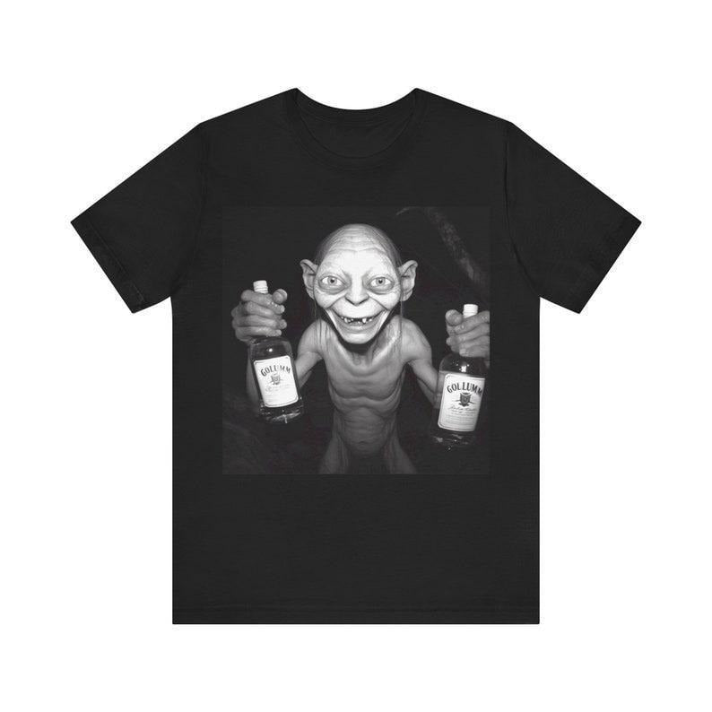 Gollum Drunk Lord Rings Shirt Humorous Middle Earth Print LotR Fan Funny Dumb Meme Shirt Streetwear Shirt Hoodie Sweatshirt