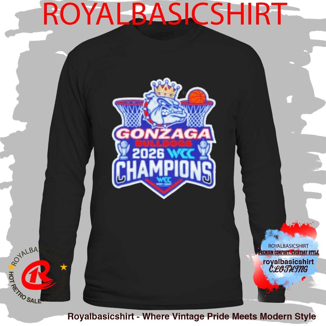 Gonzaga Bulldogs 2026 WCC Champions West Coast Conference Shirt