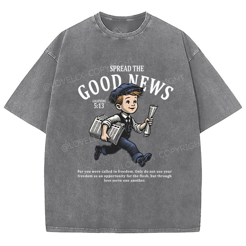 Good News Washed Christian Jesus Vintage 90s Cotton Top Womenswear Bottom T-Shirts, Hoodie, Sweatshirt
