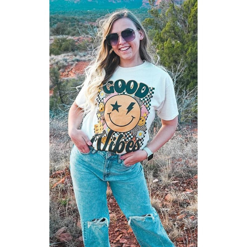 Good Vibes Graphic T-Shirt Hoodie Sweatshirt | PrintMintTees.com