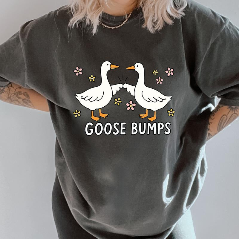 Goose Bumps Shirt ~ Unisex Apparel Relaxed Fit Printed In The USA Clothing Womenswear Casual Comfort Cotton Top Athletic...