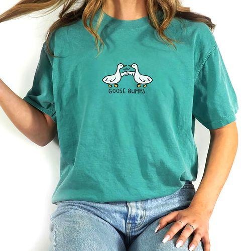Goose Bumps Shirt, Goose Tee, Funny Goose Graphic Printed Tee, Meme Goose Bumps Tee, Goose Club Shirt, Cute Graphic Tee,...