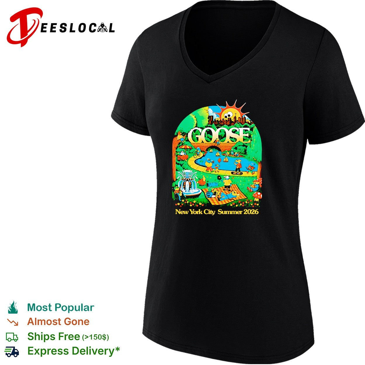 Goose Central Park Summerstage New York On June 21 2026 Lewy Jones Green shirt