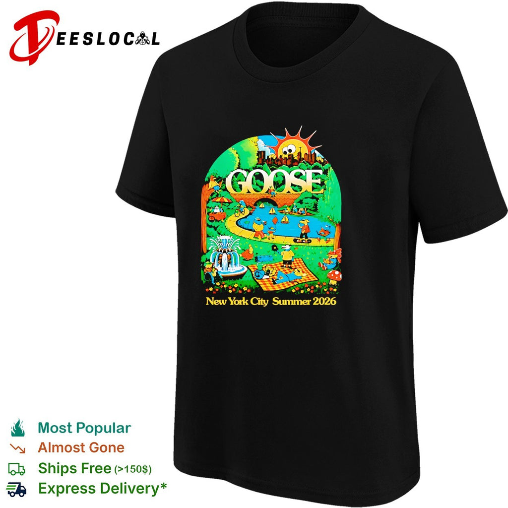 Goose Central Park Summerstage New York On June 21 2026 Lewy Jones Green shirt