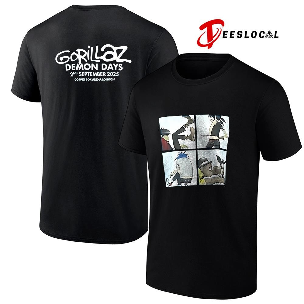 Gorillaz Demon Days cartoon graphic shirt