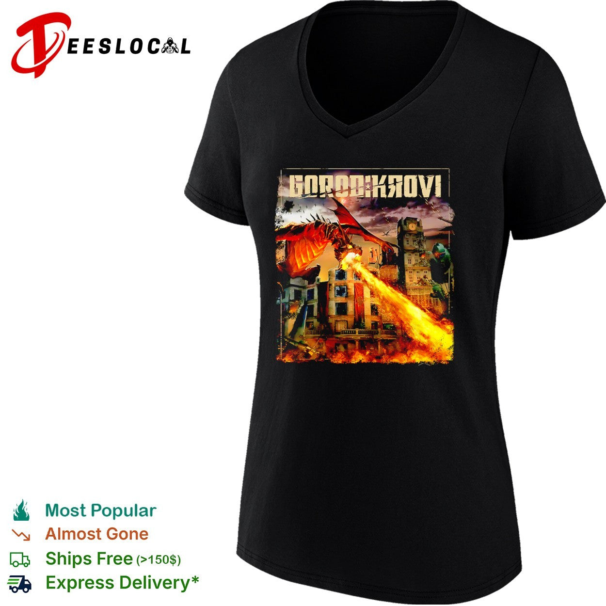 Gorod Krovi Call of Duty Zombies Dragon Fire Ruined City Siege Gaming Poster shirt