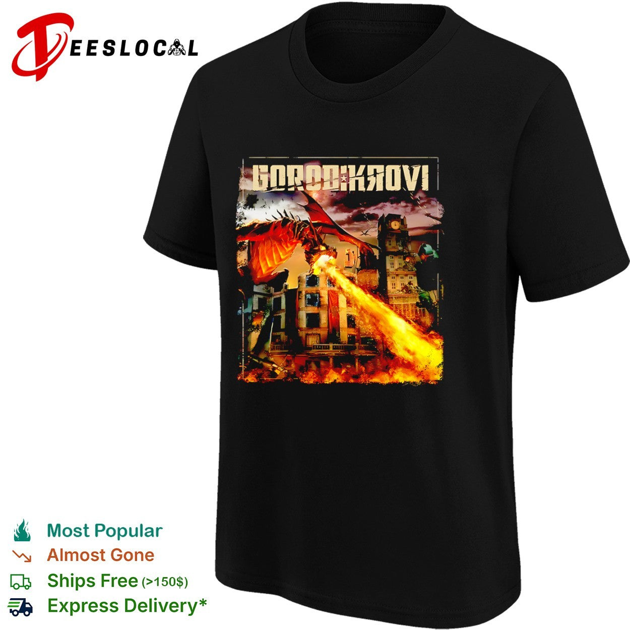 Gorod Krovi dragon fire shirt