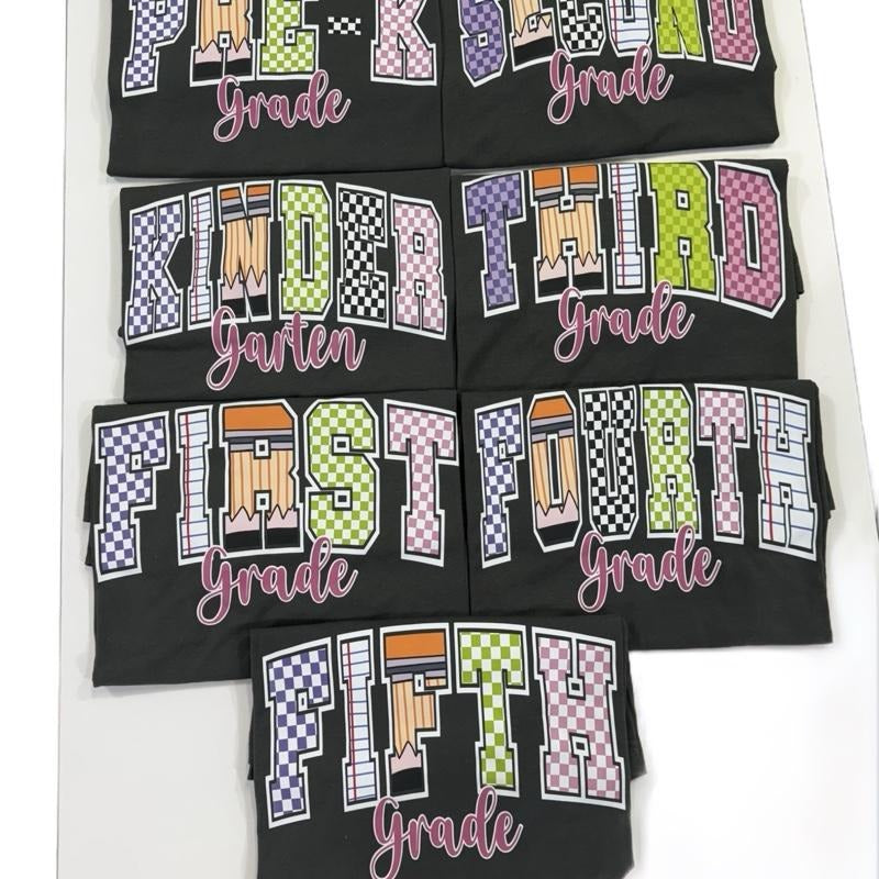 Grade Names Back to School T-shirt for Teacher