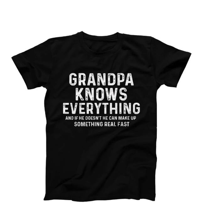 Grandpa Knows Everything, Funny Grandpa Shirt, Best Grandpa Gift, Cool Grandpa Birthday, Grandfather Gift, Christmas Gift...