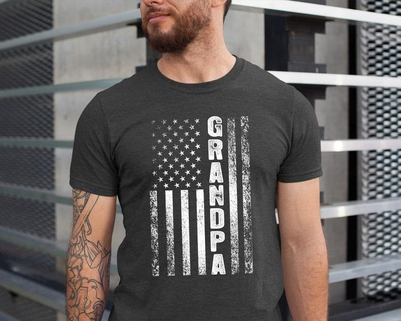 Grandpa Shirt, Grandpa Gift, Grandpa Tshirt, Gifts For Grandpa, Grandpa Fathers Day Gift, Grandpa T Shirt, Grandpa Flag...