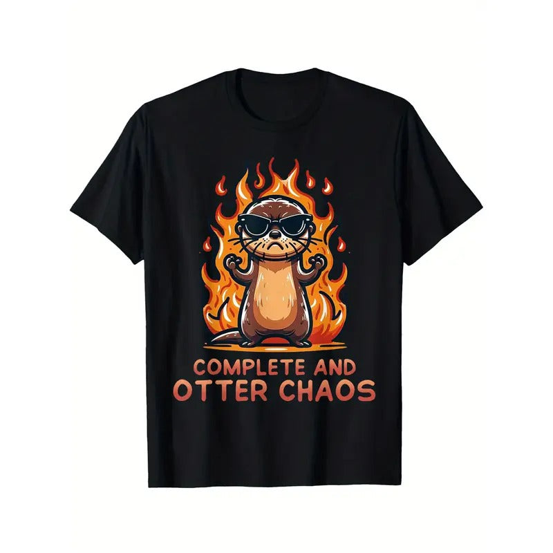 Graphic Otter Cartoon Complete And Otter Chaos Lover Animals T-Shirt Made in USAstyle{n002}3 Hoodie Sweatshirt