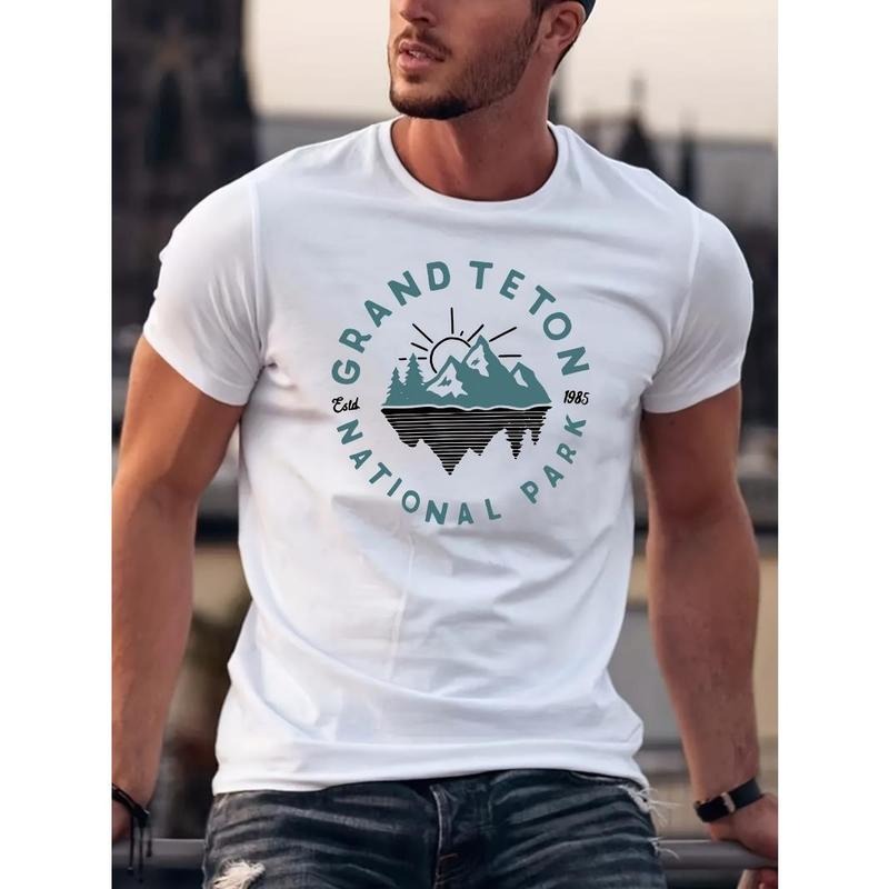 Graphic Printed T-shirt Men's Casual Summer And Autumn Slightly Elastic Round Neck T-shirt Made in USA Hoodie Sweatshirt