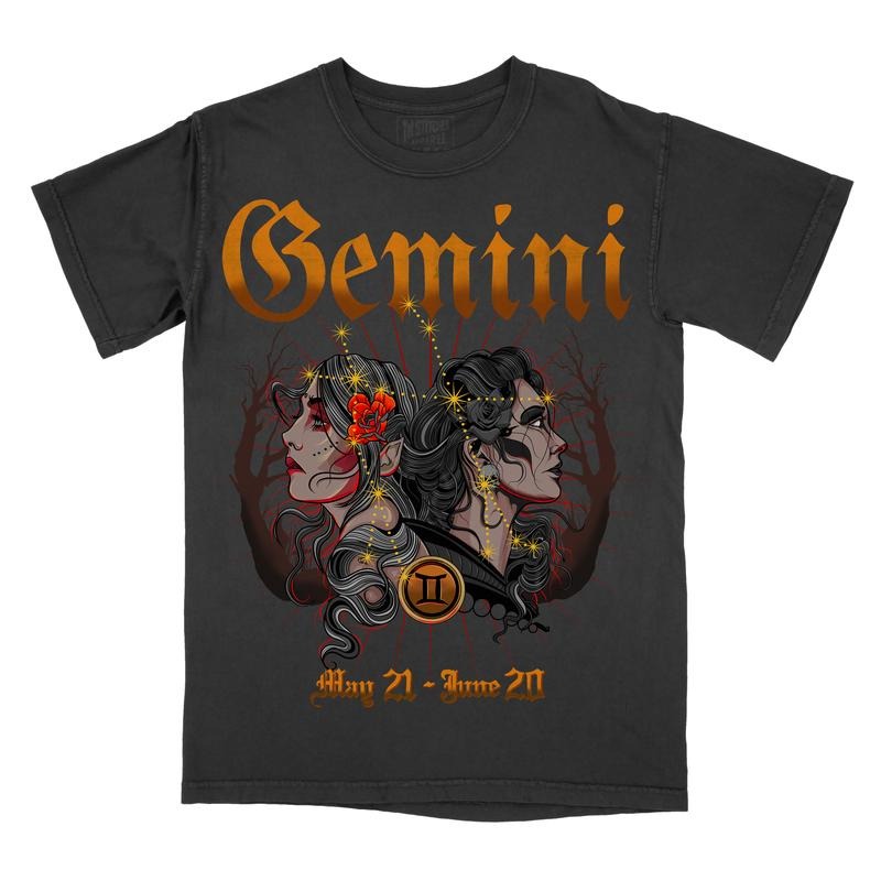 Graphic Tee Gemini Zodiac Sign Comfort Colors, Horoscope Shirt, Astrology T-Shirt Hoodie Sweatshirt | PrintMintTees.com