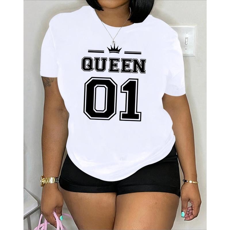 Graphic Tee, Women'S  Casual Cotton T-Shirt, Crew Neck Short Sleeve Top for All Seasons style 02 Hoodie Sweatshirt