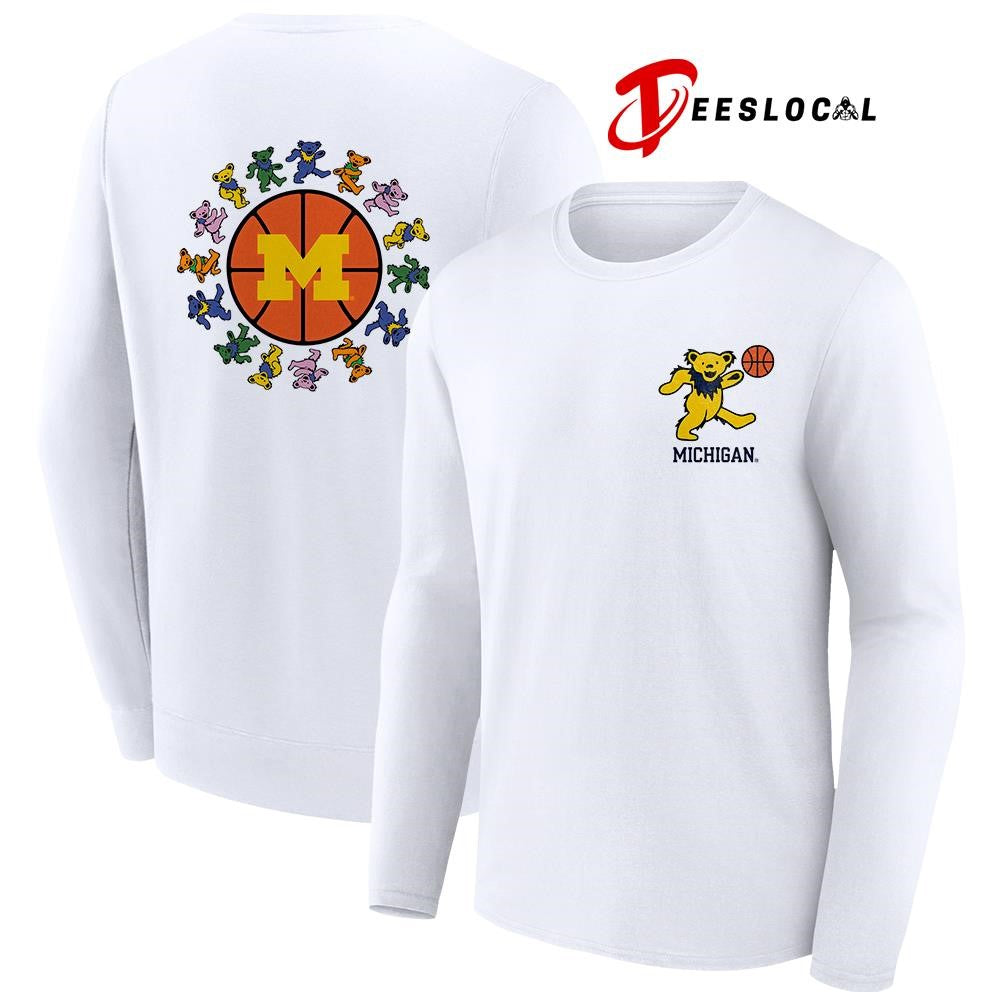 Grateful Dead x Michigan Wolverines bears basketball shirt