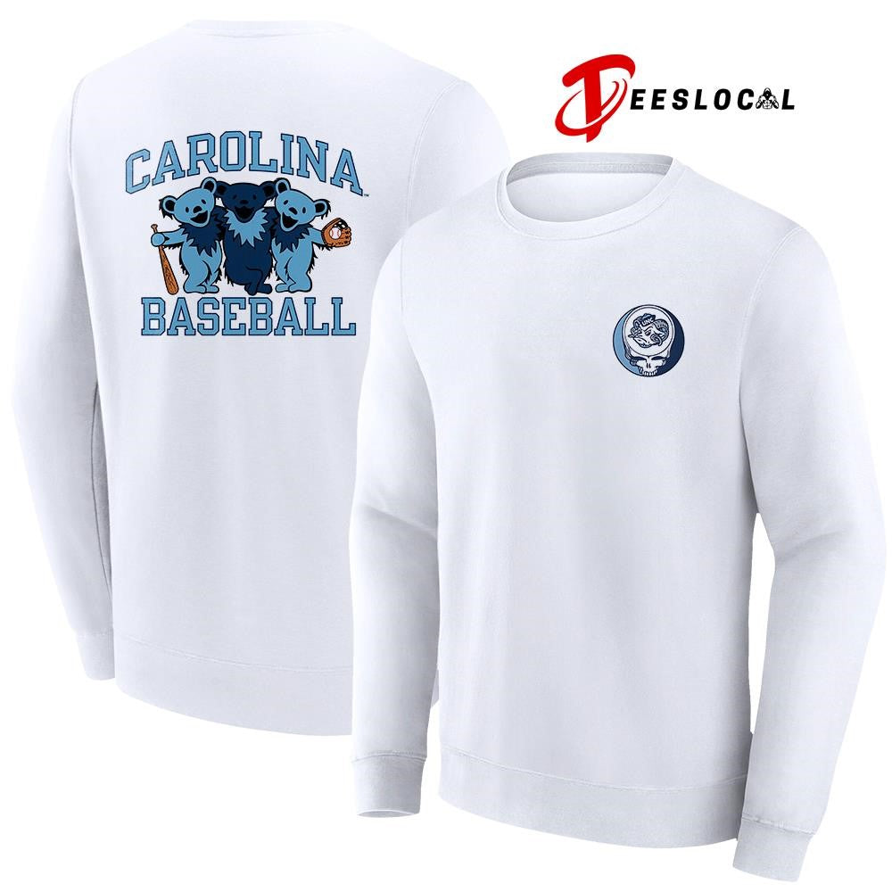 Grateful Dead x North Carolina Tar Heels mascot baseball shirt
