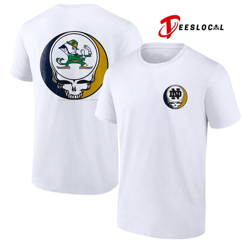Grateful Dead x Notre Dame Fighting Irish logo parody shirt
