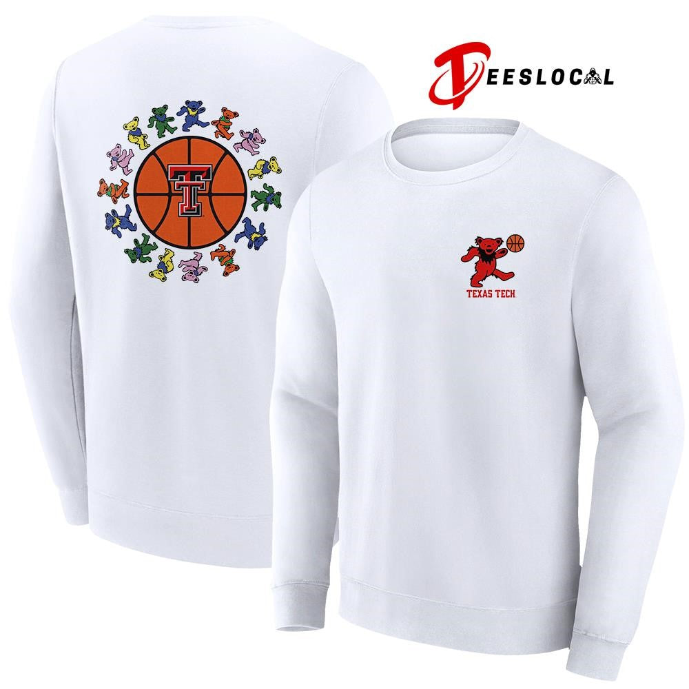 Grateful Dead x Texas Tech Red Raiders bears circle basketball shirt