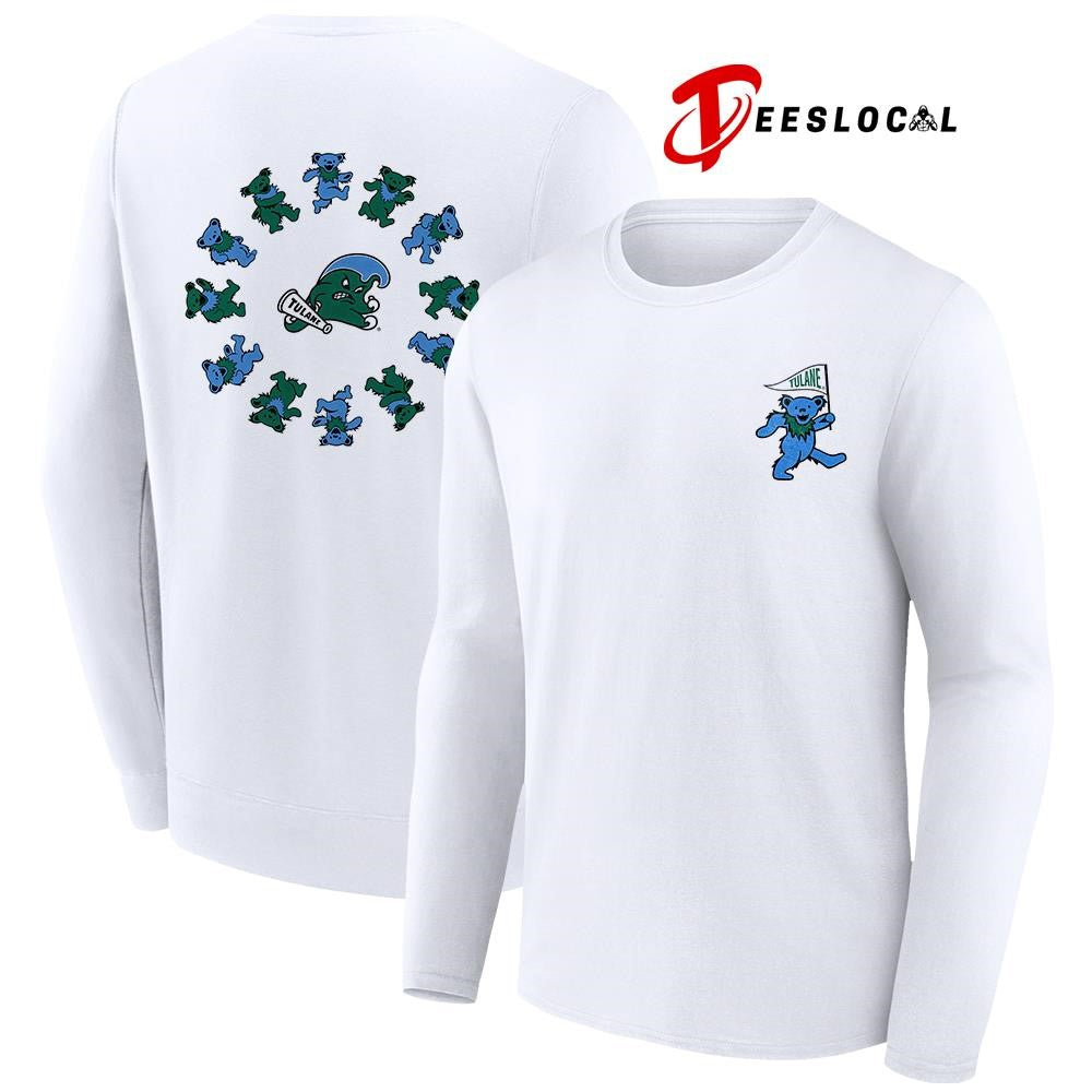 Grateful Dead x Tulane Green Wave bears circle shirt