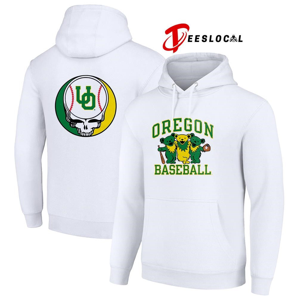 Grateful Dead x University of Oregon logo parody mascot baseball shirt
