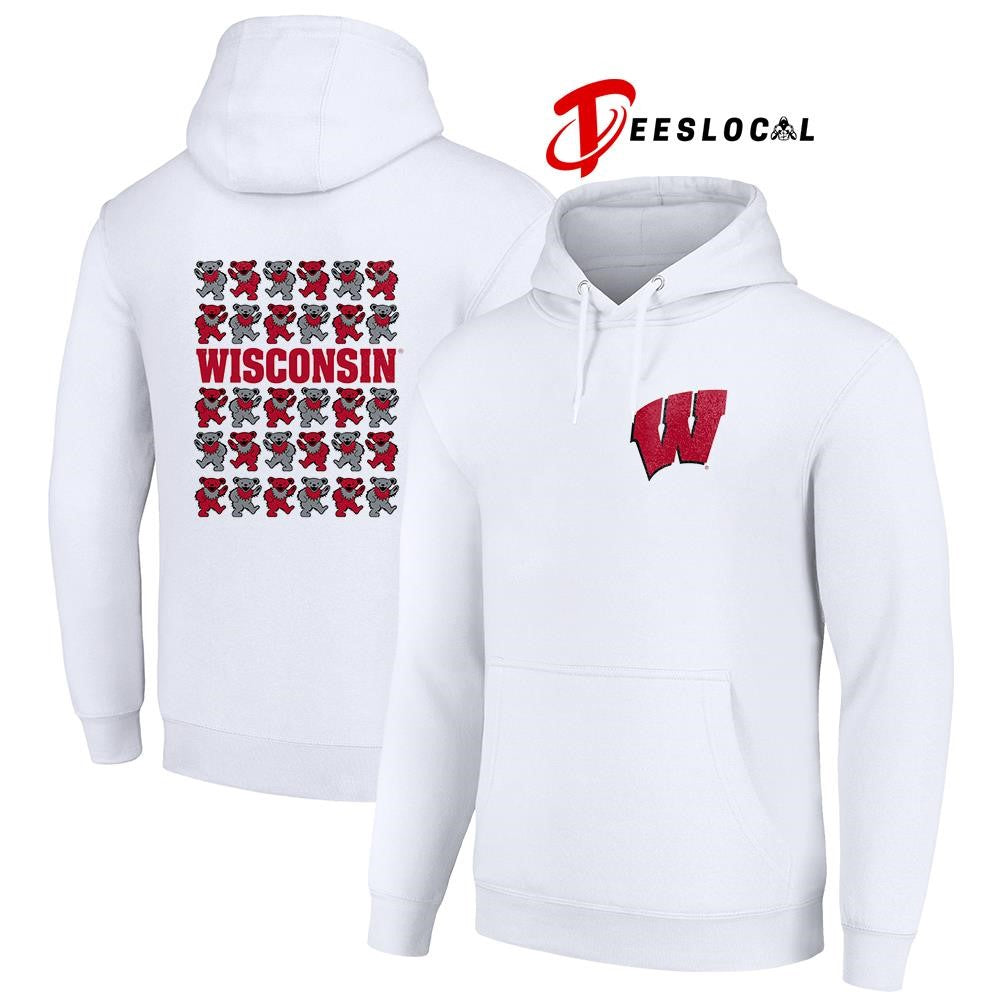 Grateful Dead x Wisconsin Badgers bears mascot shirt