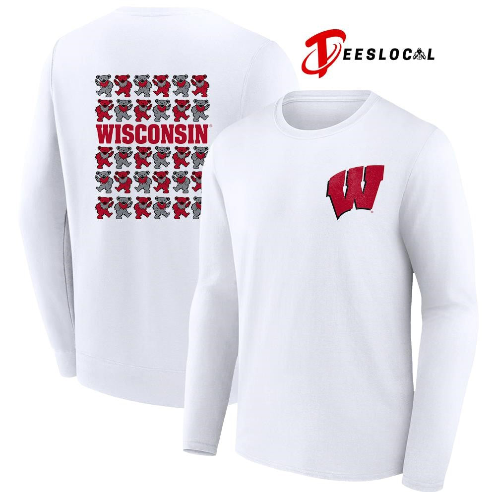 Grateful Dead x Wisconsin Badgers bears mascot shirt