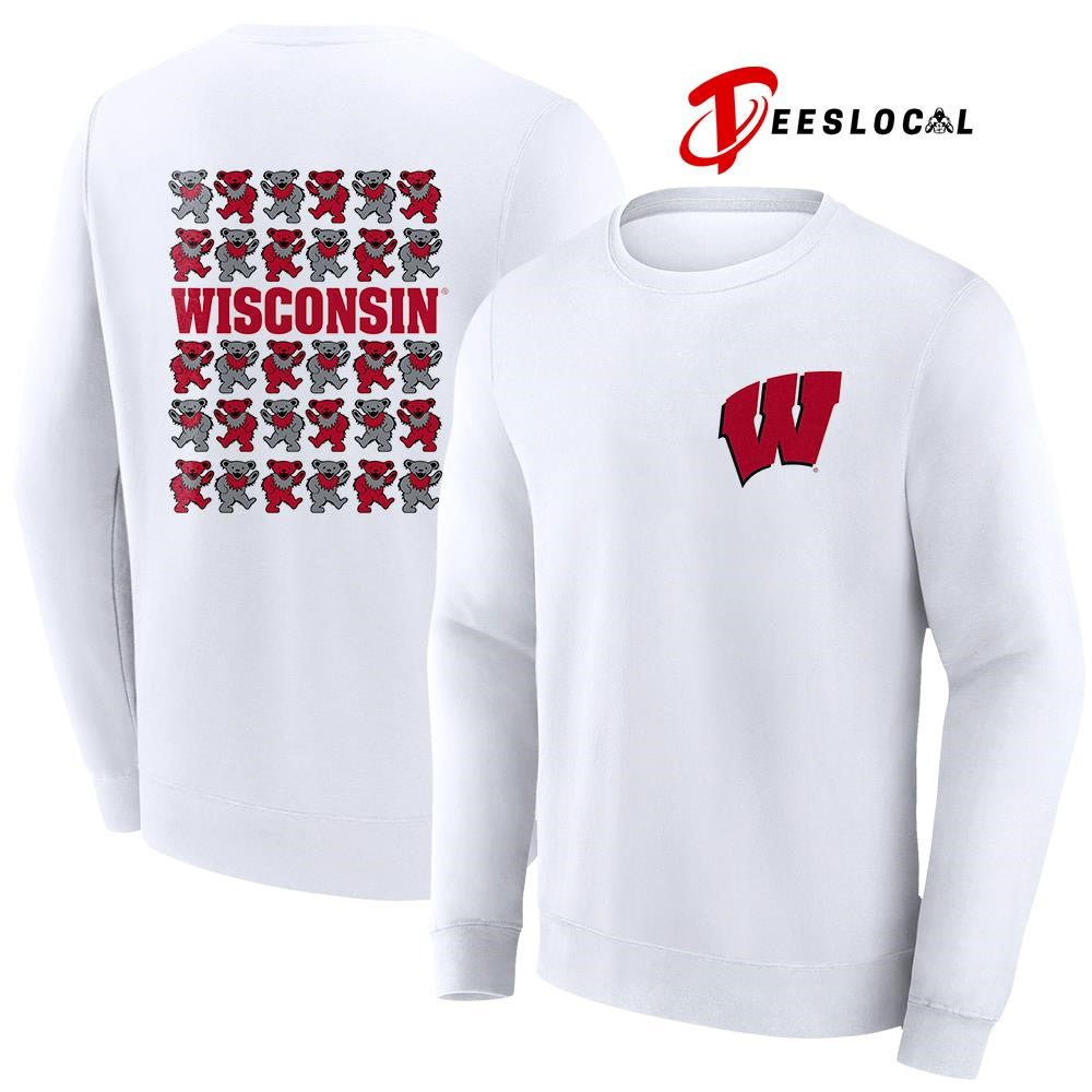 Grateful Dead x Wisconsin Badgers bears mascot shirt