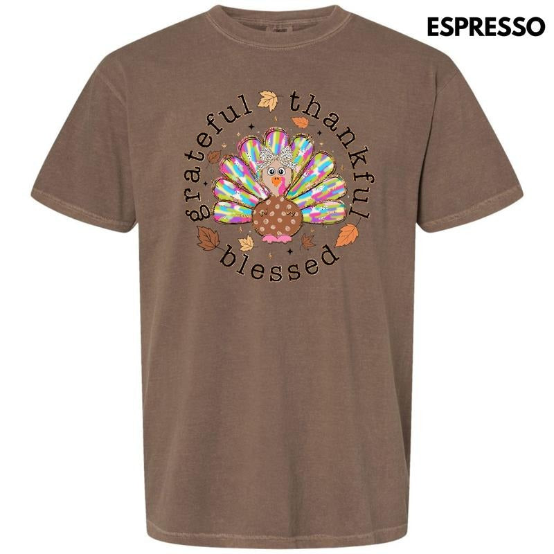 Grateful Thankful Blessed Turkey Comfort Colors 'NLB' T-Shirts, Hoodie, Sweatshirt