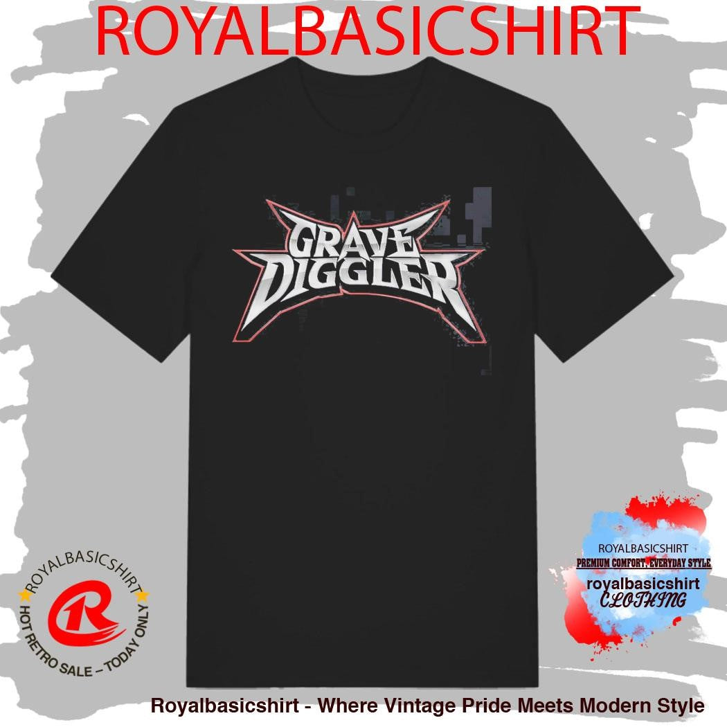 Grave Diggler Ice Nine Kills 1980 Inspired Glam Metal Band Logo T-Shirt