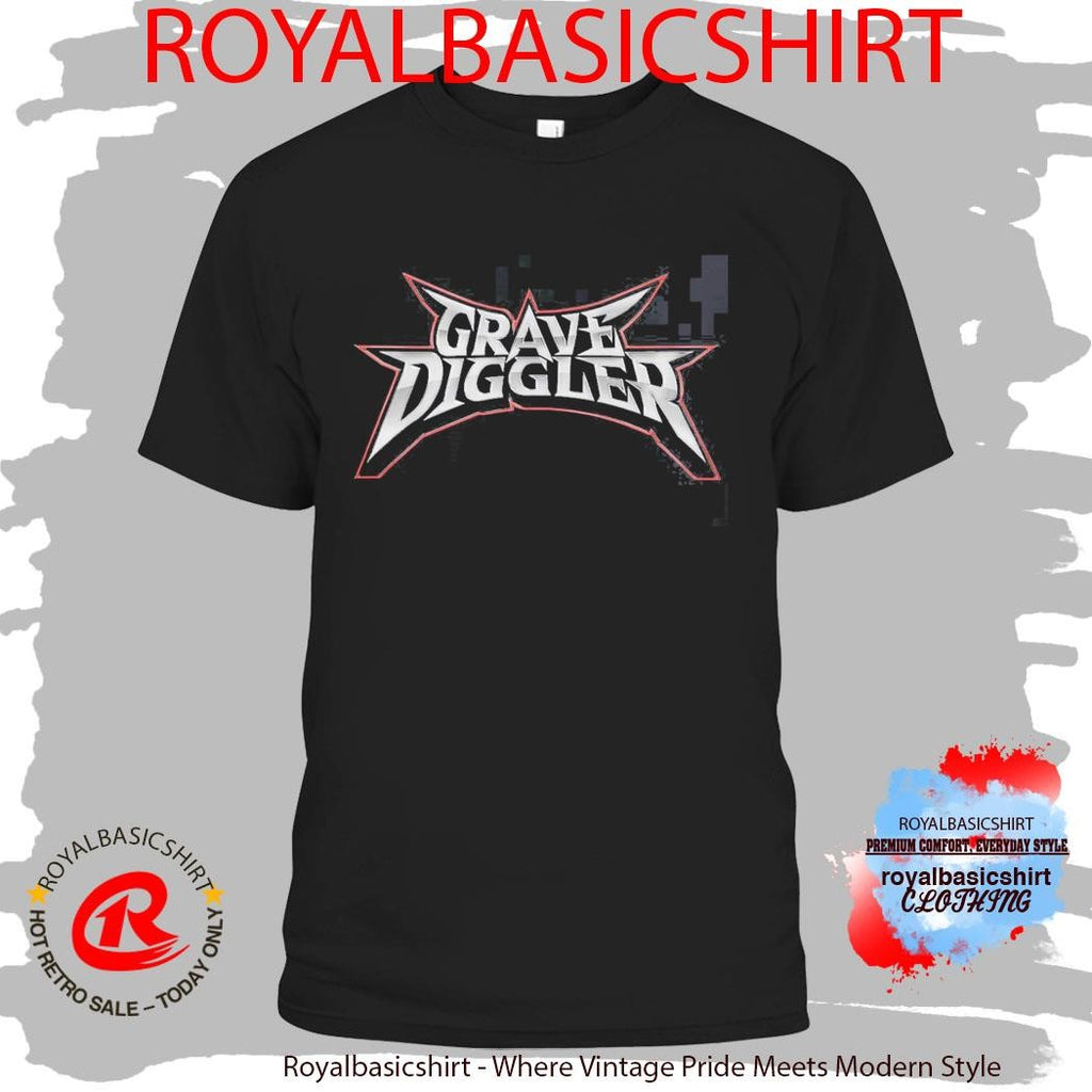 Grave Diggler Ice Nine Kills 1980 Inspired Glam Metal Band Logo T-Shirt