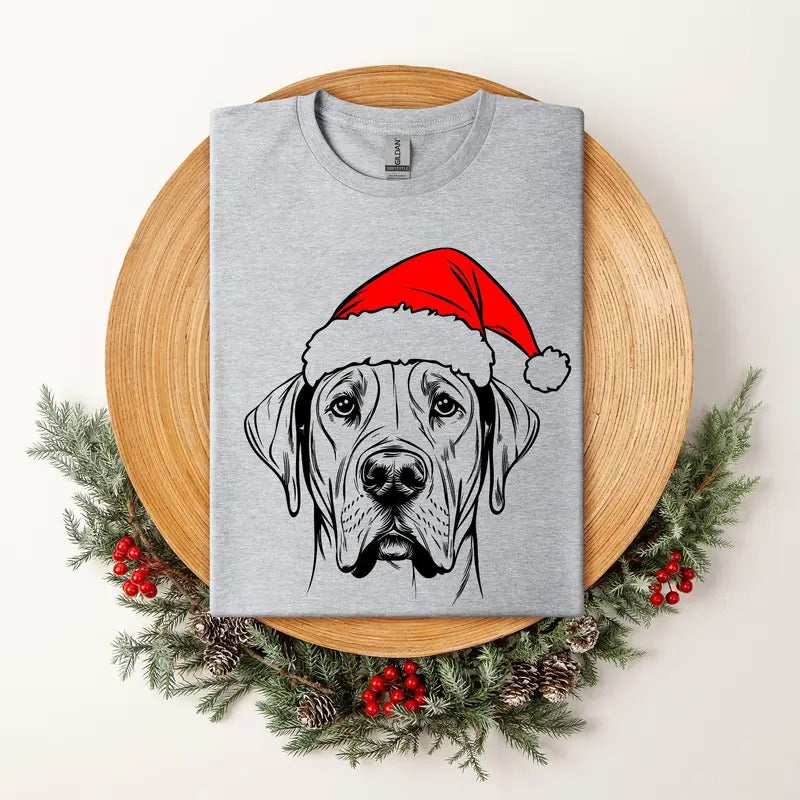 Great Dane Santa Dog Dog Lover Pet Soft T-Shirts, Hoodie, Sweatshirt