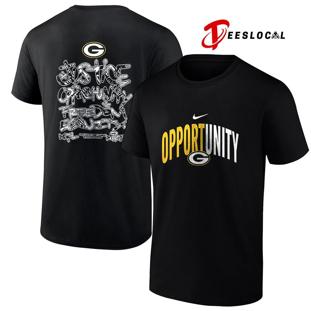 Green Bay Packers justice opportunity freedom equity shirt