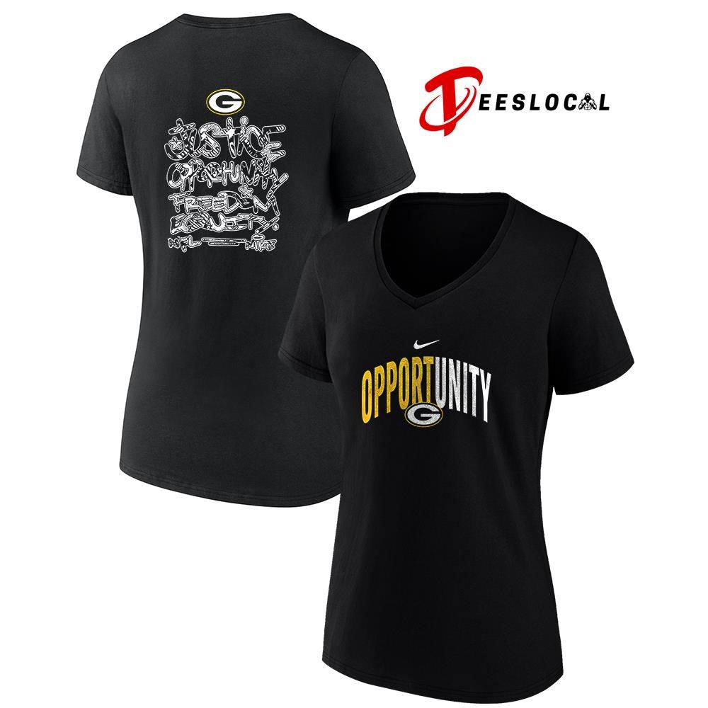 Green Bay Packers justice opportunity freedom equity shirt