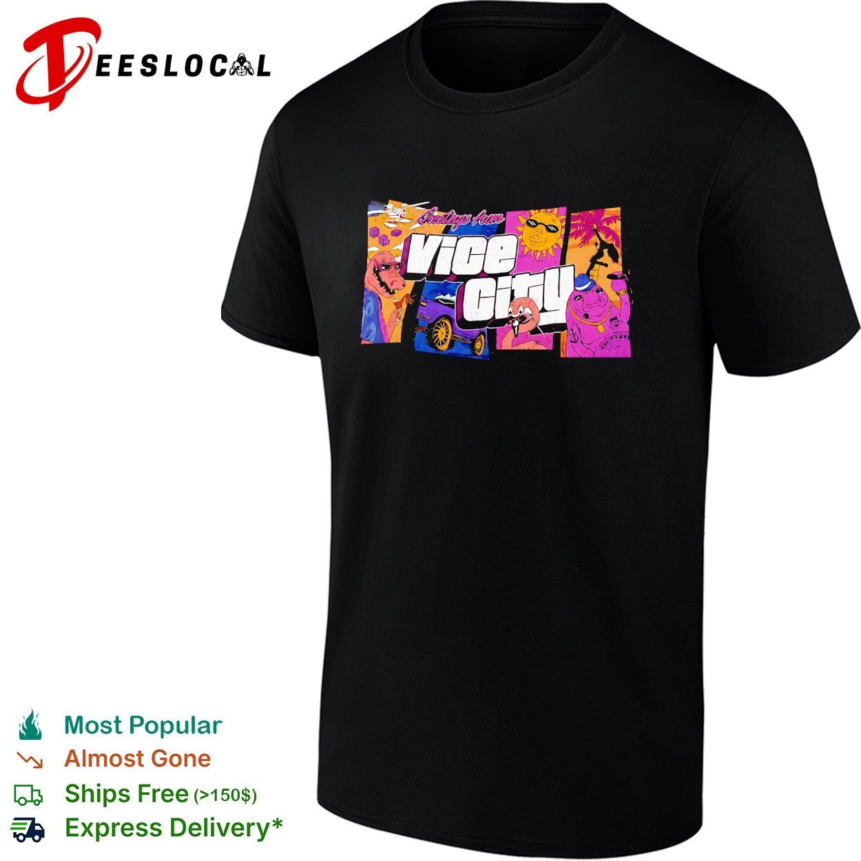 Greetings from Vice City postcard shirt