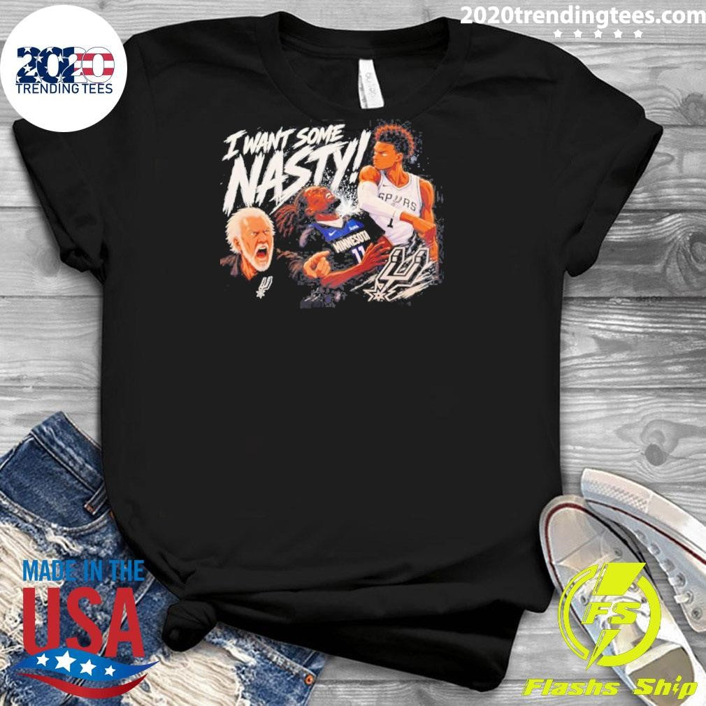 Gregg Popovich Anthony Edwards Victor Wembanyama I Want Some Nasty Basketball Shirt