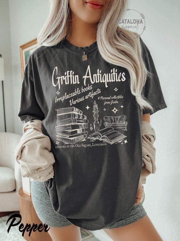 Griffin Antiquities Crescent City Shirt HOEAB Sarah J Maas Acotar Bryce Quinlan Lunathion Velaris SJM Throne Glass Hunt Athalar T-Shirts, Hoodie, Sweatshirt