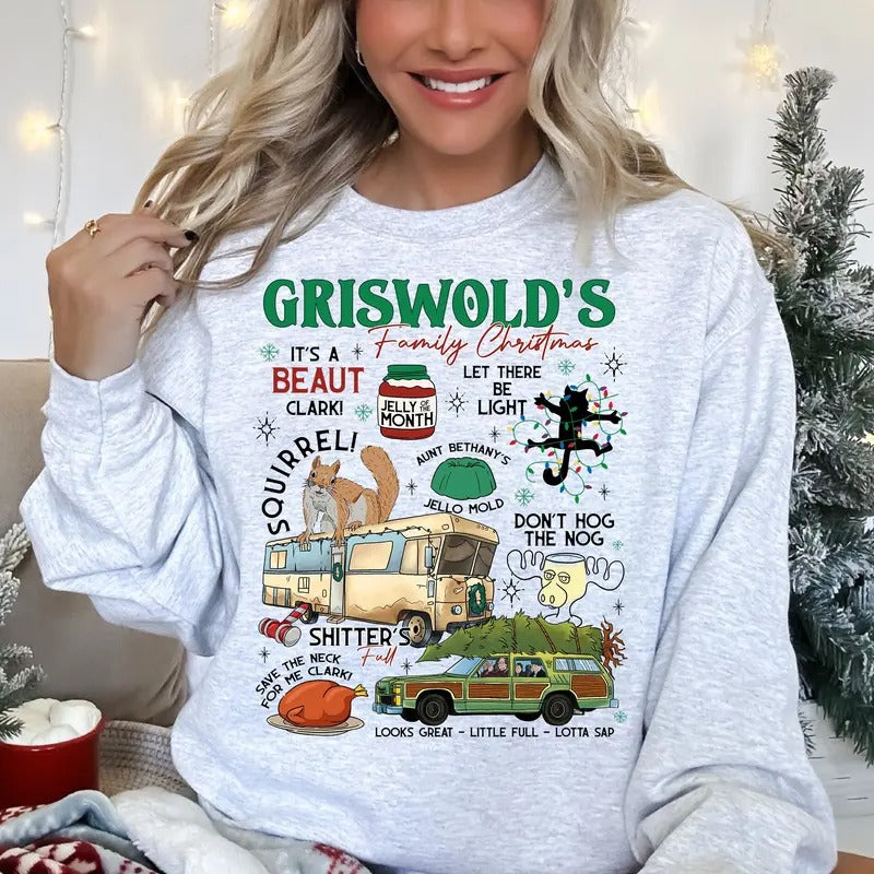 Griswold Christmas Sweatshirt Shirt, Griswold Co Sweater, Christmas Tree Farm Shirt, National Lampoon's, Unisex Short...