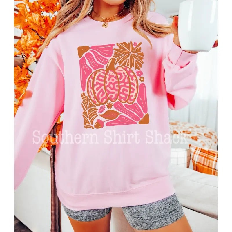 Groovy Fall Vibes Sweatshirt Shirt Hoodie | PrintMintTees.com