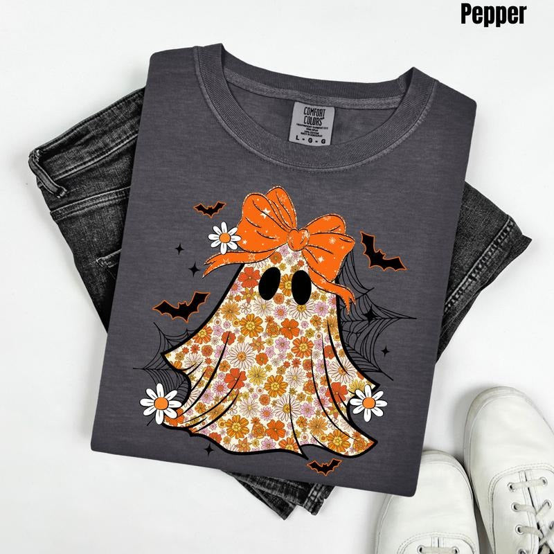Groovy Flower Ghost Comfort Colors 'NLB' Shirt Hoodie Sweatshirt