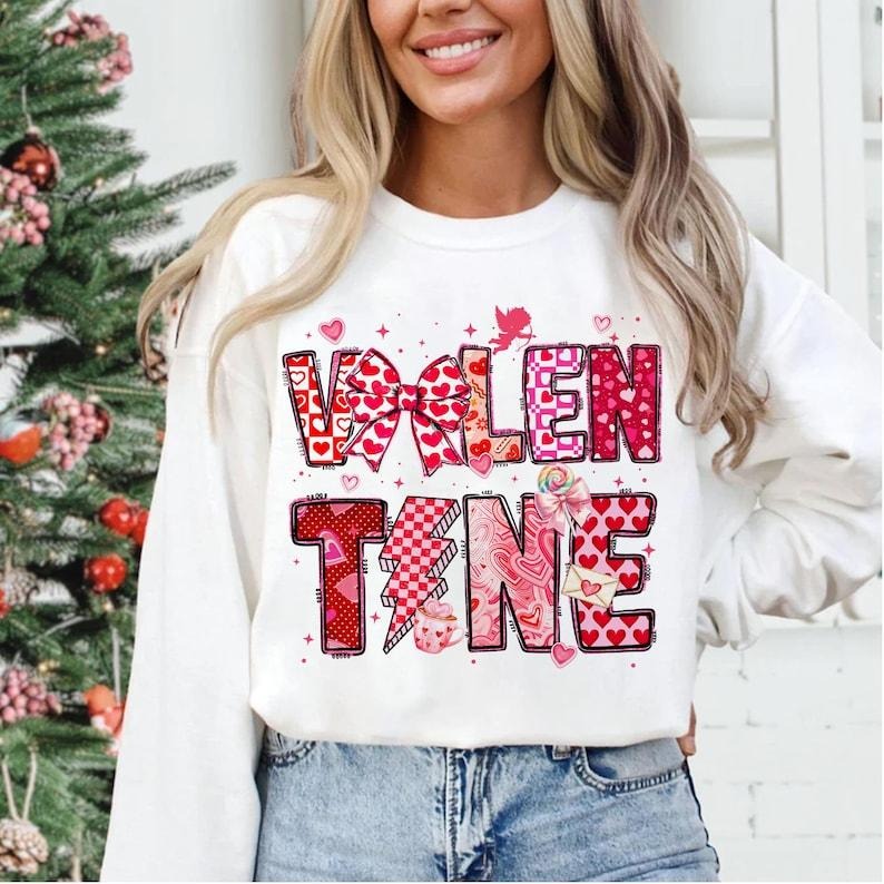 Groovy Sweatshirt Valentines Day ,Funny Valentine Crewneck  Sweatshirt Shirt Hoodie | PrintMintTees.com