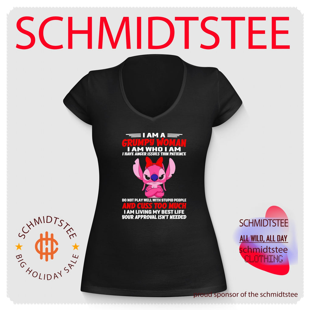 Grumpy Woman Angel Stitch Quote Disney shirt