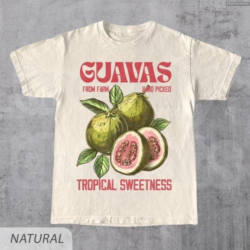 Guavas Retro Commercial Shirt, Vintage Guavas Label T-Shirt, Exotic Fruit Lover Tee, Cute Graphic T Shirt , Global...