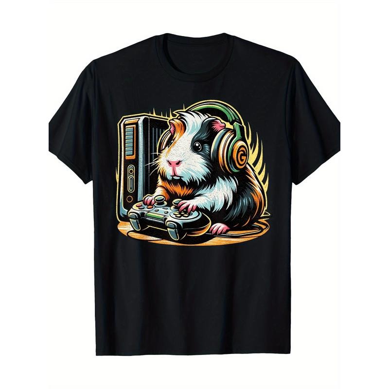 Guinea Pig Shirt Funny Guinea Pig & Video Games Lover Gamer 220g 100% Cotton T-Shirt made in usa Hoodie Sweatshirt