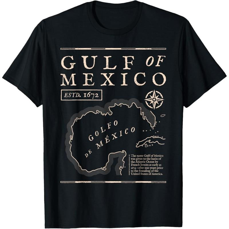 Gulf of Mexico 1672 Historic Map T-Shirt made in usa Hoodie Sweatshirt | PrintMintTees.com