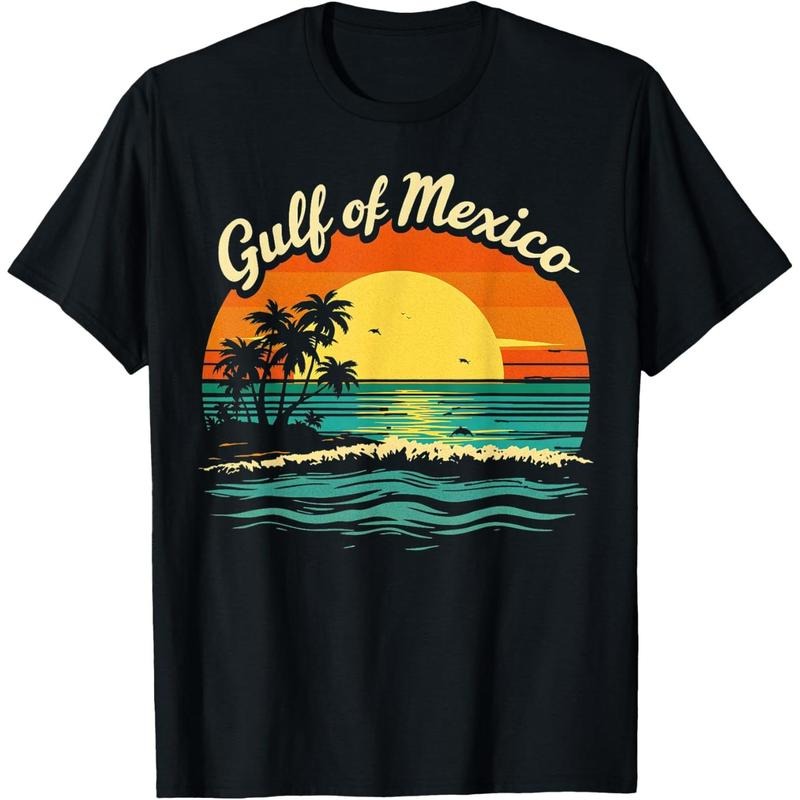 Gulf of Mexico Beach Palms Summer Holiday T-Shirt made in usa Hoodie Sweatshirt | PrintMintTees.com