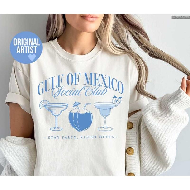 Gulf of Mexico Social Club Shirt, Anti #Trump Tee Shirt Gift for Democrats, F Trurmp Progressive Liberal Funny Political...
